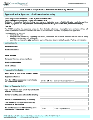 Residential Parking Permit Application