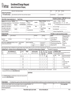 Aetna Enrollment Change Request Form