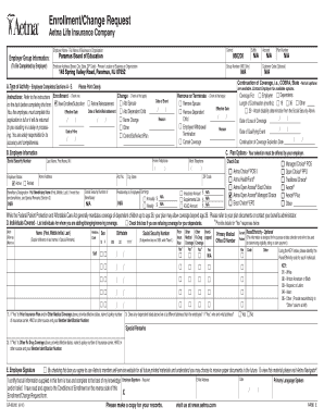Aetna Enrollment Change Request Form
