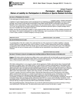 Athletic Participation Permission and Waiver