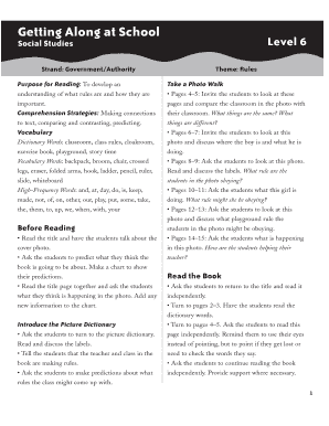 School Rules Activity Book