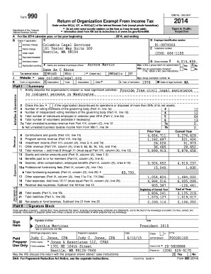 Form 990 2014