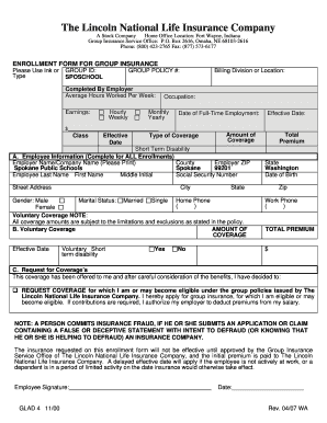 Group Insurance Enrollment Form