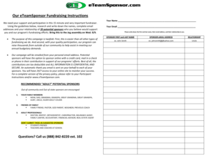 eTeamSponsor Fundraising Instructions
