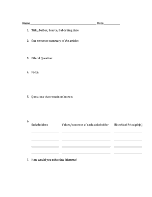 Article Review Form