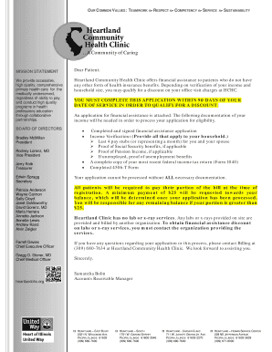 Patient Financial Assistance Application
