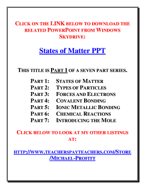 States of Matter Educational Worksheet
