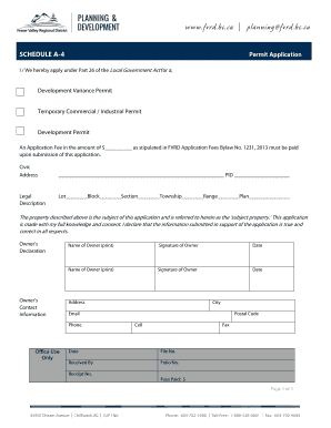 Development Permit Application