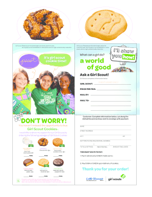 Girl Scout Cookie Order Form