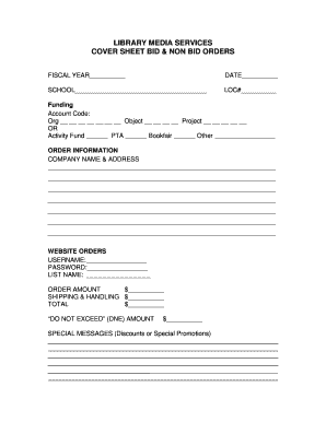 Library Media Services Order Form