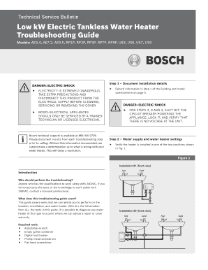 Bosch Electric Tankless Water Heater Troubleshooting Guide
