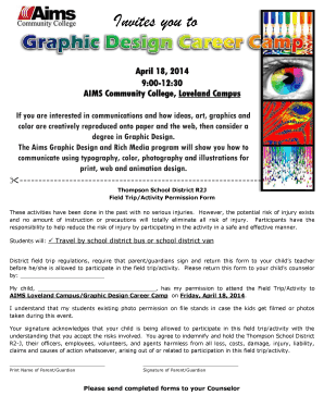 Field Trip Permission Form
