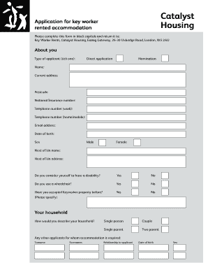 Key Worker Rented Accommodation Application