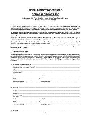 Modulo di Sottoscrizione