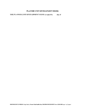 Planned Unit Development Rider Form 3150