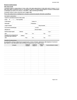 Modulo di sottoscrizione ABN AMRO FUNDS