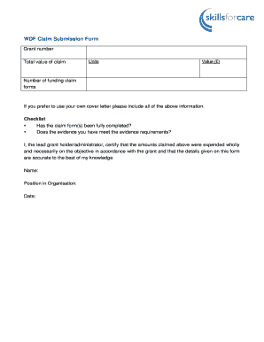 WDF Claim Submission Form