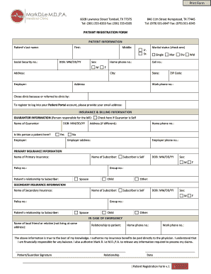 Patient Registration Form