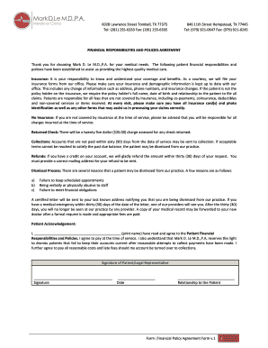 Financial Responsibilities and Policies Agreement