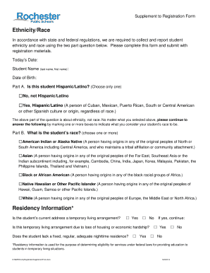 Student Ethnicity and Race Registration Supplement