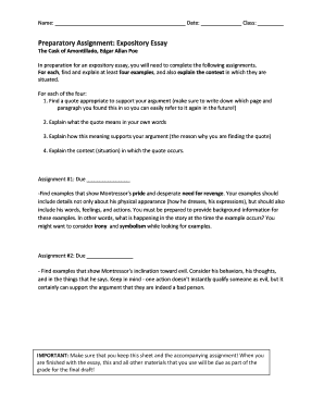 Expository Essay Assignment