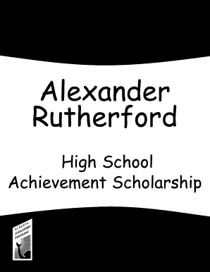 Alexander Rutherford High School Achievement Scholarship