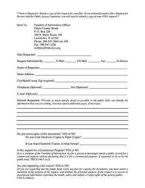 Illinois FOIA Request Form