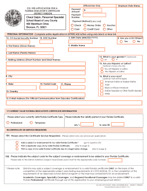 Florida Educator Certification Application
