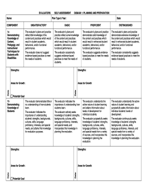 Educator Self-Assessment Form