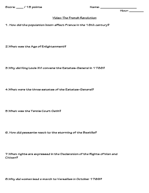 French Revolution Study Guide