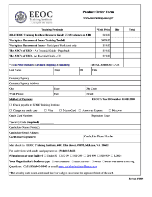 EEOC Training Product Order Form