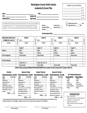 Washington County Academic Career Plan
