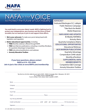 NAFA Producer Membership Application Form