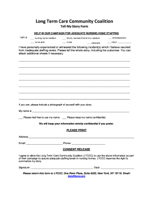 Nursing Home Staffing Incident Report Form