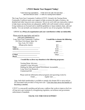 LTCCC Donation Form