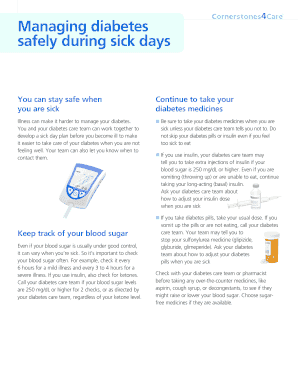 Diabetes Sick Day Management Plan