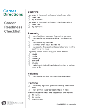 Career Readiness Checklist
