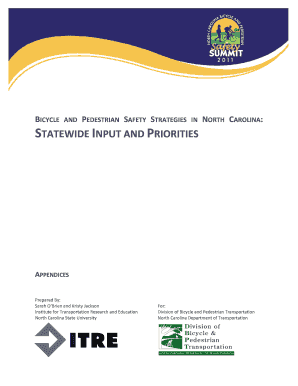 North Carolina Bicycle and Pedestrian Safety Questionnaire