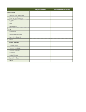 Insurance Coverage Form