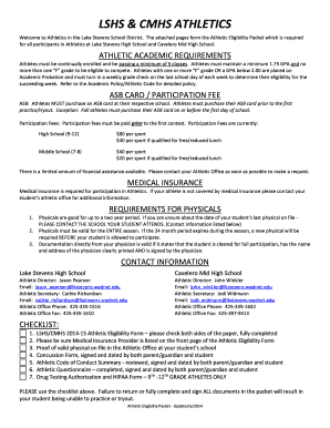 Lake Stevens High School Athletic Eligibility Form