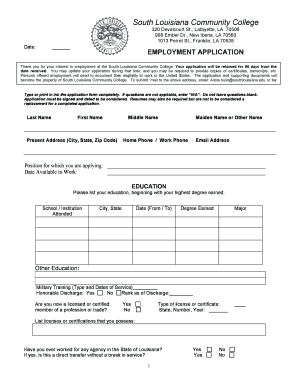 Employment Application