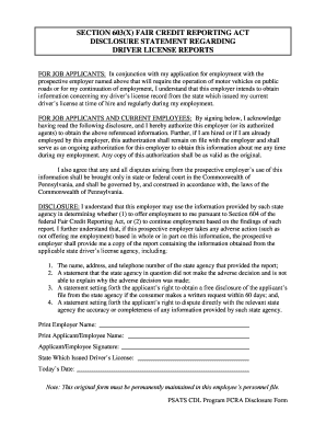 SECTION 603(X) FAIR CREDIT REPORTING ACT
