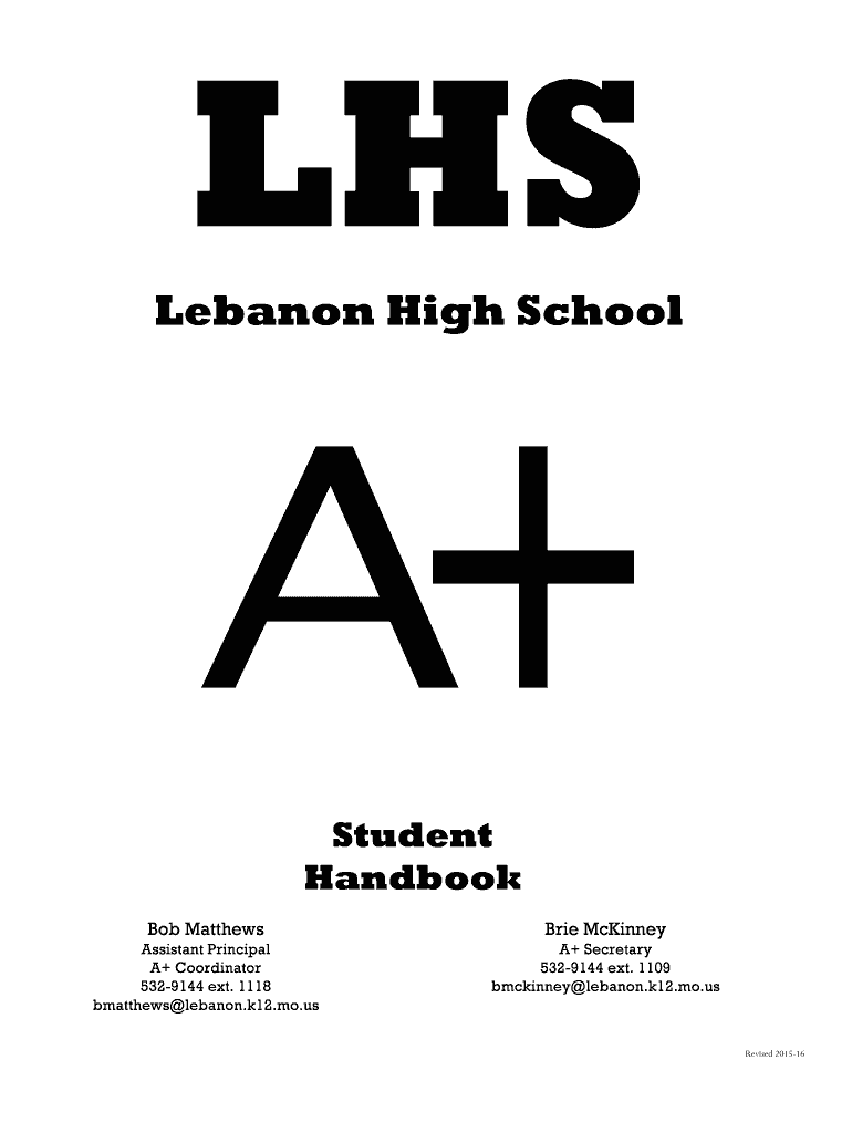 Fillable Online lebanon k12 mo Lebanon High School lebanon k12 mo Fax