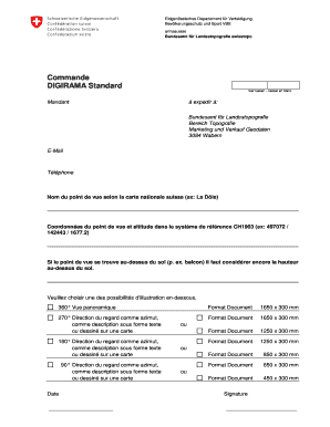 Formulaire de commande de vue panoramique