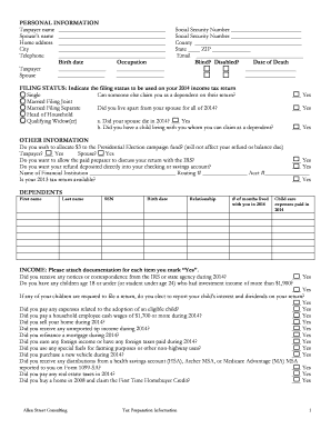 2014 US Federal Income Tax Return Form