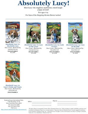 Absolutely Lucy Book Order Form