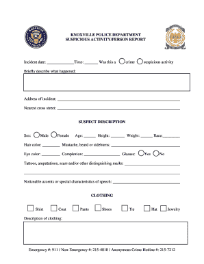 Suspicious Activity Report
