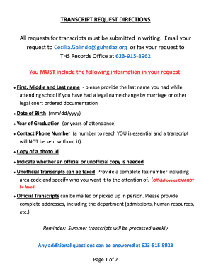 Transcript Request Form