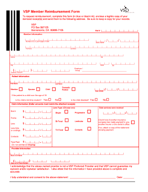 VSP Member Reimbursement Form