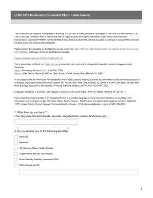 LYNX Community Connector Plan Survey